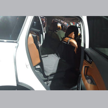 Load image into Gallery viewer, outside view of black car seat cover for dogs for suv