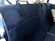 Load image into Gallery viewer, enlarged image of the front wall of black hammock car seat cover for dogs for sedan